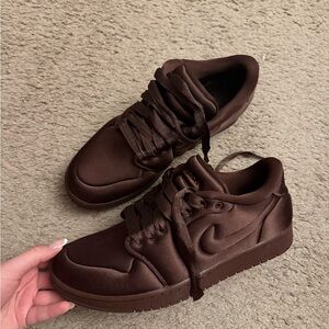 Nike Women's Air Jordan 1 Low Method of Make Satin Earth